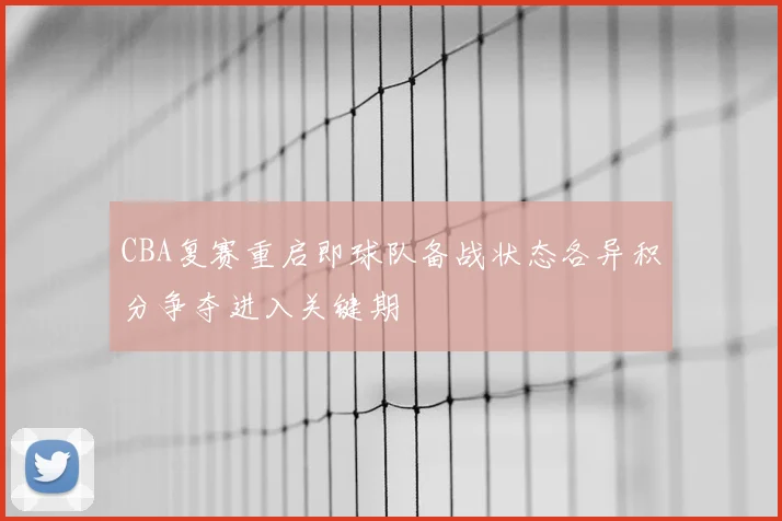 CBA复赛重启即球队备战状态各异积分争夺进入关键期