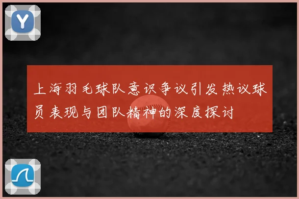 上海羽毛球队意识争议引发热议球员表现与团队精神的深度探讨